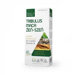 Tribulus Buzdyganek Maca Żeń-Szeń 600 mg (60 kaps) Medica Herbs