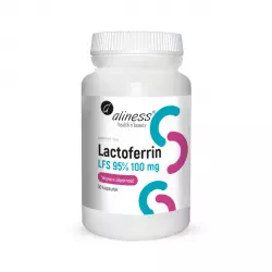 Lactoferrin LFS 95% 100 mg Laktoferyna + Witamina C (30 kaps) Aliness