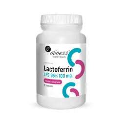 Lactoferrin LFS 95% 100 mg Laktoferyna + Witamina C (30 kaps) Aliness