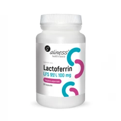 Laktoferyna Lactoferrin LFS 95% 100 mg + Witamina C (30 kaps) Aliness