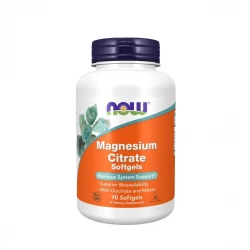 Magnez (Cytrynian, Dyglicynian, Jabłczan) (90 sgels) Magnesium Citrate Now Foods