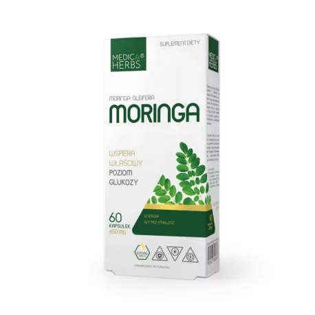 Moringa Oleifera 650 mg Metabolizm Glukozy (60 kaps) Medica Herbs