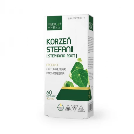 Korzeń Stefanii (Stephania Root) Naturalny Wyciąg 400 mg (60 kaps) Medica Herbs