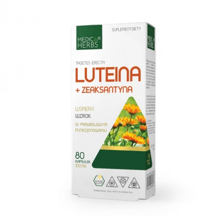 Luteina + Zeaksantyna 100 mg (80 kaps) Medica Herbs