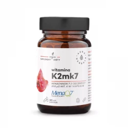 Witamina K2 MK-7 Menachion-7 z Ciecierzycy 200 mcg (30 kaps) Aura Herbals (OUTLET)