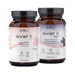 O(v)er It Day&Night Naturalne Wsparcie Podczas PMS (2x60 kaps) Kompleks na Dzień i Noc Aura Herbals