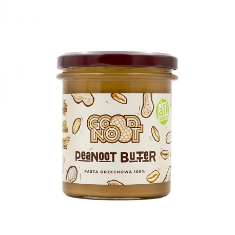 Masło Orzechowe PEANOOT BUTTER - 100% Peanut Butter - Pasta z Orzechów Arachidowych BEZ GLUTENU 300 g Good Noot