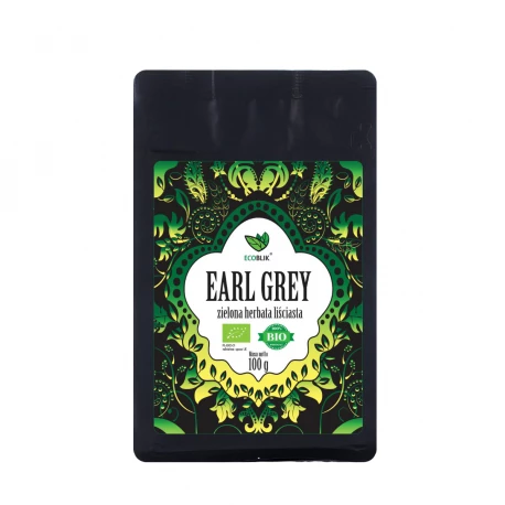 Herbata Zielona Liściasta EARL GREY 100 g Ekologiczna EcoBlik
