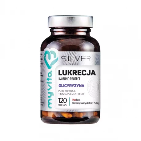 Lukrecja Immuno Protect 250 mg Glicyryzyna Odporność (120 kaps) Silver MyVita (OUTLET)