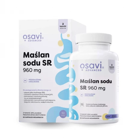 Maślan Sodu SR 960 mg Mikrokapsułkowany VEGE (60 kaps) Osavi