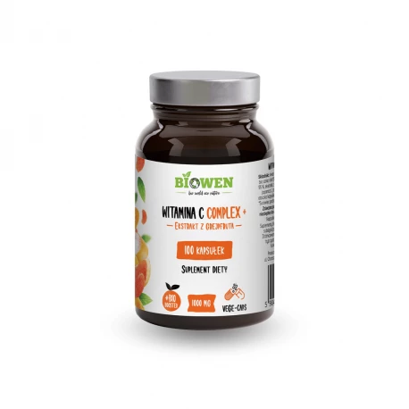 Witamina C Complex+ 1000 mg Ekstrakt z Grejpfruta VEGE (100 kaps) Biowen