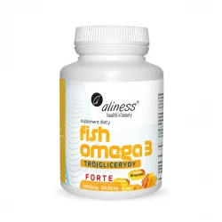 Fish Omega 3 FORTE Trójglicerydy EPA 500 mg DHA 250 mg Kwasy Tłuszczowe (60 kaps) Aliness