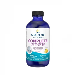 Kwasy Omega 3-6-9 GLA Complete Omega 1270 mg DHA EPA Smak Cytrynowy 237 ml Nordic Naturals