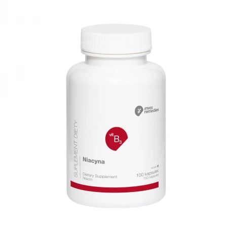 Niacyna Witamina B3 Amid Kwasu Nikotynowego 500 mg (100 kaps) Invex Remedies