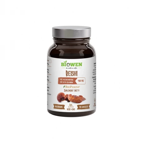 Grzyby Reishi Ekstrakt 40% Polisacharydów 30 % Beta-glukanów 400 mg (90 kaps) Biowen
