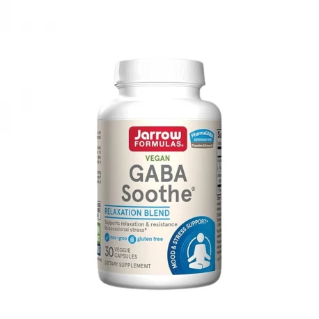 Gaba Soothe Kwas Gamma-Aminomasłowy + Teanina + Ashwagandha (30 kaps) Jarrow Formulas (OUTLET)