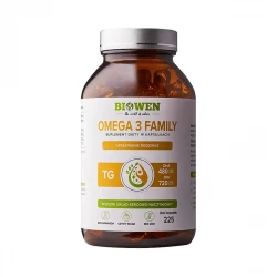 Omega 3 Family Kwasy Tłuszczowe EPA 720 mg / DHA 480 mg (225 kaps) Biowen