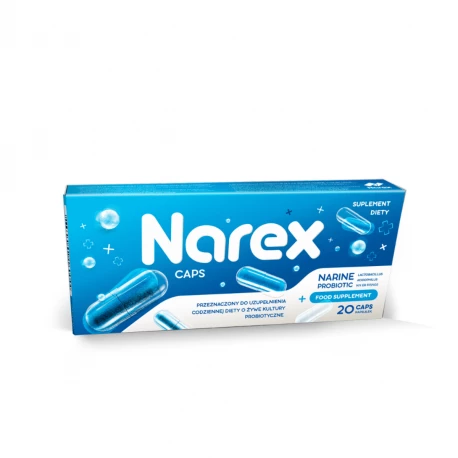 Narine Probiotyk Kultury Bakterii Lactobacillus Acidophilus (20 kaps) Narex