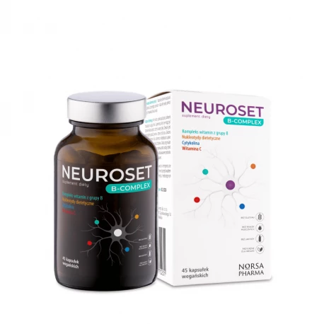 Neuroset B-COMPLEX Cytykolina Witamina C Nukleotydy (45 kaps) Norsa Pharma