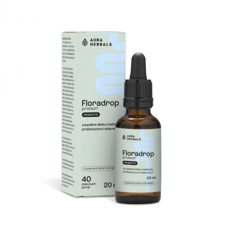 Floradrop Protect Probiotyk Witamina D Krople 20 ml Aura Herbals