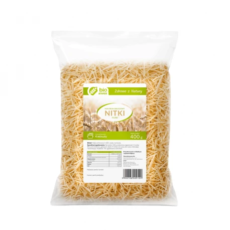 Makaron Orkiszowy Nitki Filini 400 g Bio Invex