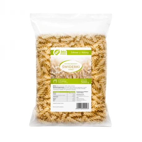 Makaron Orkiszowy Świderki Fusilli 500 g Bio Invex