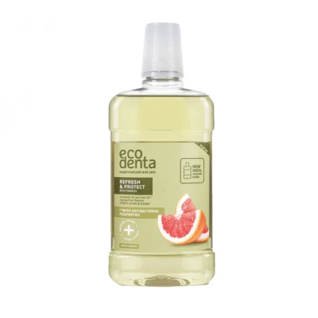 Refresh&Protect Płyn do Płukania Jamy Ustnej Odświeżający z Grejpfrutem 500 ml ECODENTA
