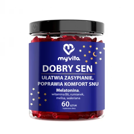 Dobry Sen Naturalne Żelki Wspomagające Zasypianie (60 szt) MyVita