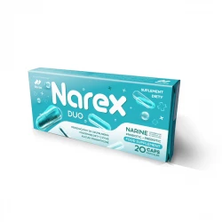 Narine Duo Probiotyk Kultury Bakterii Lactobacillus Acidophilus + Prebiotyk Inulina (20 kaps) Narex