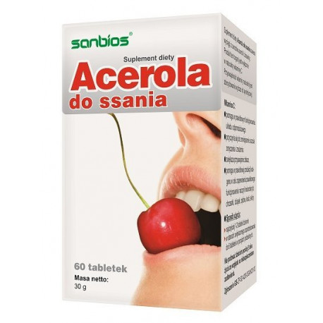 Acerola Do Ssania 500mg Naturalna Witamina C (60tab) SANBIOS
