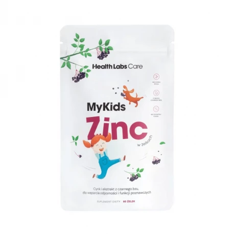 MyKids Zinc Cynk w Żelkach dla Dzieci Smak Czarnego Bzu (60 szt) Health Labs Care