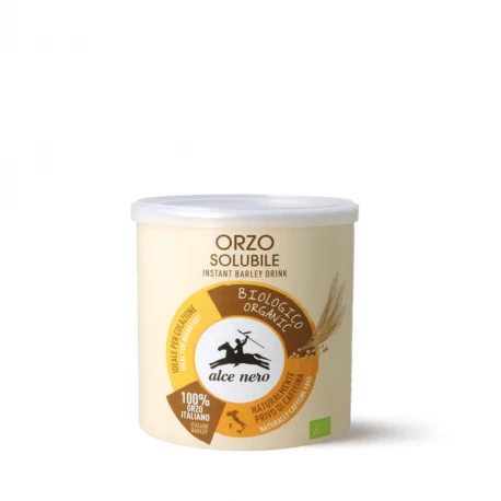 Kawa Zbożowa Rozpuszczalna 100% Jęczmienna Orzo Solubile Bezkofeinowa BIO 125 g Alce Nero