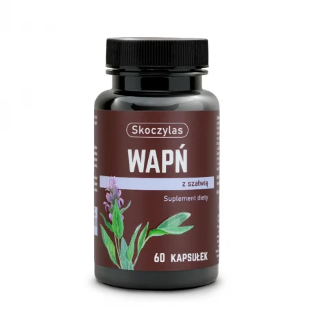 WAPŃ Węglan Wapnia + Szałwia (60 kaps) Skoczylas
