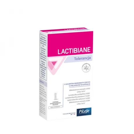 Lactibiane Tolerancja Probiotyk na Bazie Bakterii Kwasu Mlekowego 10 MLD (30 kaps) Pileje