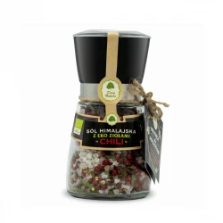 Sól Himalajska Biała z Ziołami Chili EKO w Młynku 160 g Ekologiczne Przyprawy Dary Natury