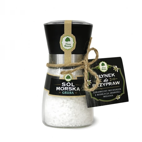 Sól Morska Gruba w Młynku 190 g Przyprawy Dary Natury