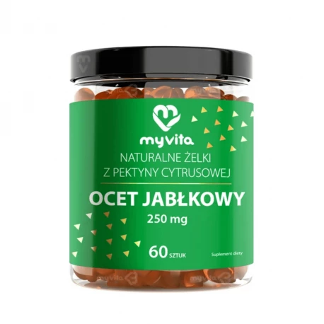 Żelki Ocet Jabłkowy Naturalne z Pektyny Cytrusowej 250 mg (60 szt) MyVita