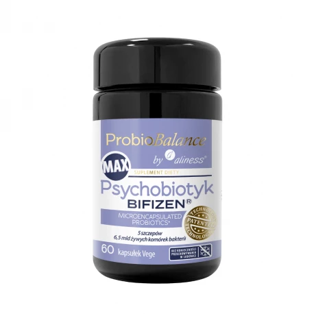Psychobiotyk BIFIZEN ProbioBalance MAX 6,5 mld (60 kaps) Aliness