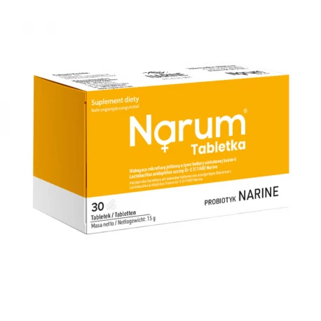 Probiotyk Narum Tabletka 500 mg (30 tabletek) Lactobacillus Acidophilus Na Zdrowy Żołądek jelita Narine