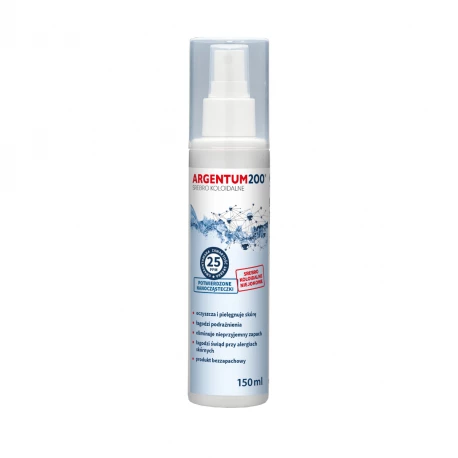 Argentum200 Niejonowe Srebro 25 ppm Spray Tonik 150 ml Aura Herbals
