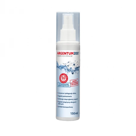 Argentum200 Niejonowe Srebro 50 ppm Spray Tonik 150 ml Aura Herbals