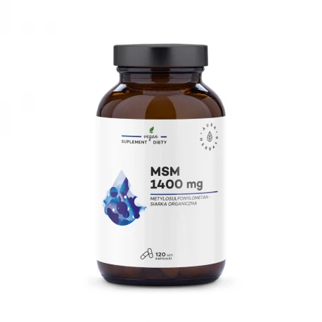MSM Siarka Organiczna 1400 mg  (120 kaps) Aura Herbals