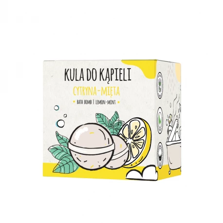 Kula do Kąpieli Cytryna-Mięta Ręcznie robione 70 g Słomiana Pracownia