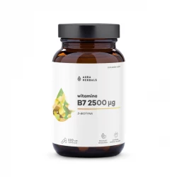 Witamina B7 D-Biotyna 2500 µg (120 kaps) Aura Herbals