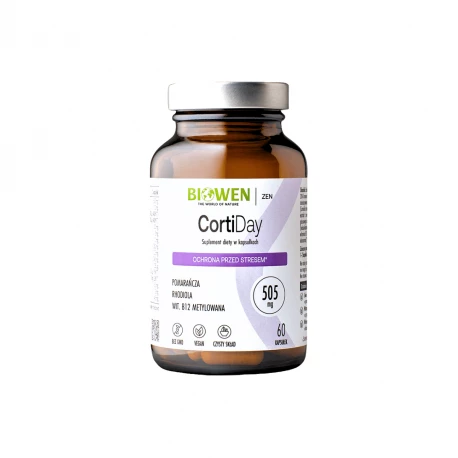 CortiDay Pomarańcza Rhodiola Witamina B12 505 mg (60 kaps) Biowen