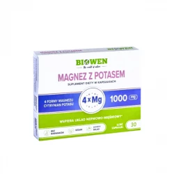 Magnez 4 Formy + Potas 1000 mg VEGE (30 kaps) Biowen