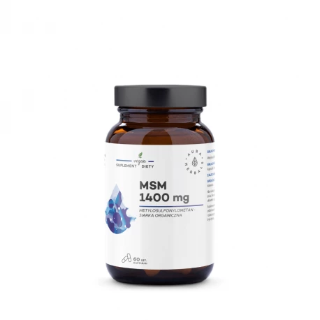 MSM Siarka Organiczna 1400 mg  (60 kaps) Aura Herbals