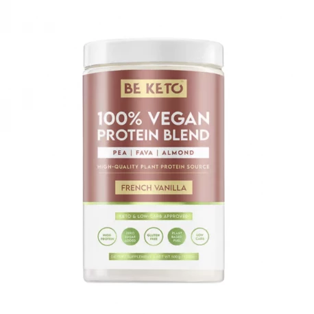 Białko Wegańskie Vegan Blend w Proszku - Francuska Wanilia 500 g BeKeto