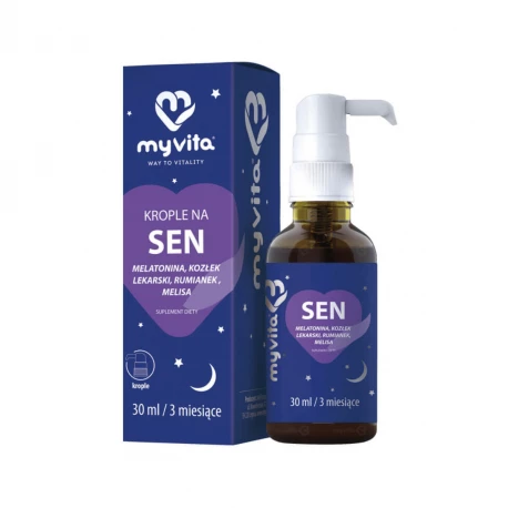 Krople na Sen Naturalne Wspomagające Zasypianie Krople 30 ml MyVita