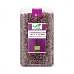 Żurawina Suszona Cięta Słodzona Cukrem Trzcinowym BIO Ekologiczna 1 kg Bio Planet (OUTLET)